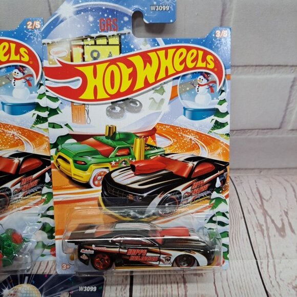 Hot Wheels 2024 Christmas & New Year Holiday Cars 1:64 Diecast Set of 5, W3099 - Picture 4 of 7